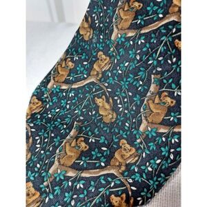 Vintage Liberty of London 100% Silk Men's Tie Animal Pattern USA Koala